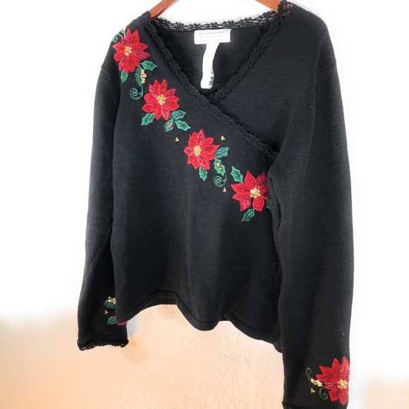 Tiara Sweaters - Tiara International Beaded Christmas Sweater